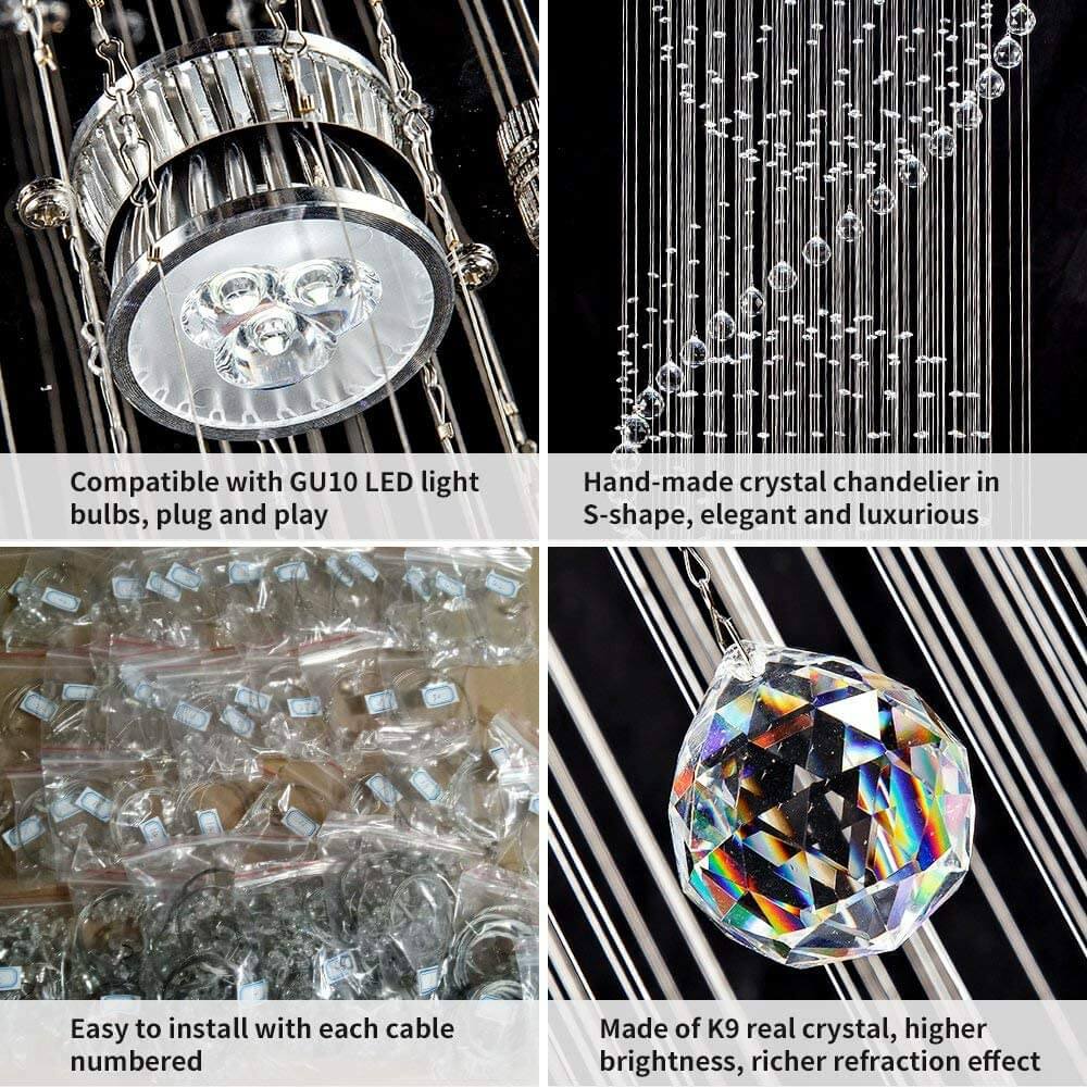 
                      
                        3S Staircase Long Crystal Chandelier
                      
                    
