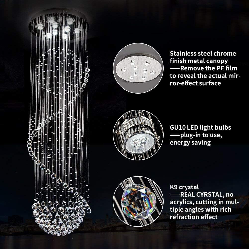 
                      
                        3S Staircase Long Crystal Chandelier
                      
                    