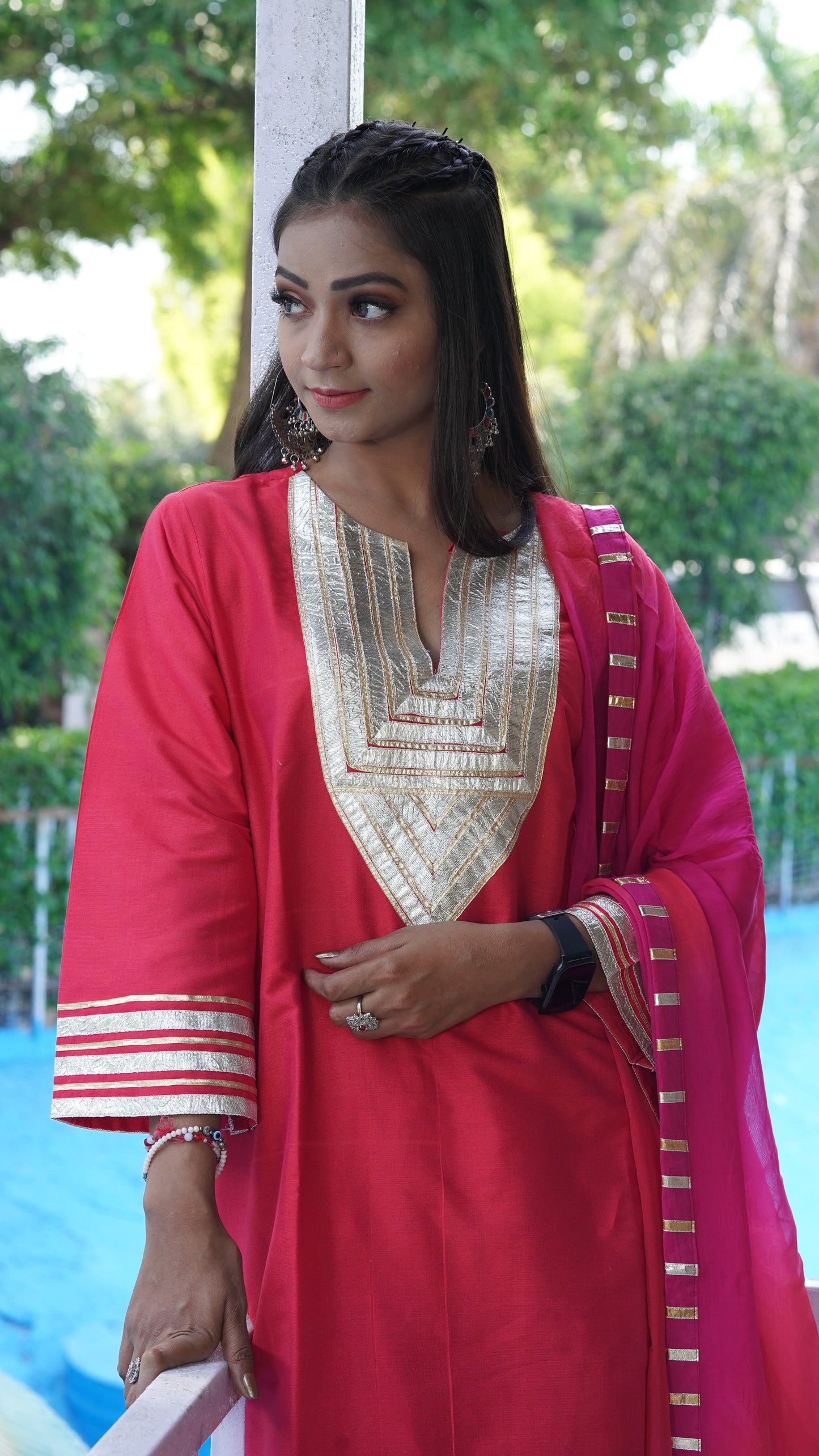 Magenta Pakistani Suit SC 100