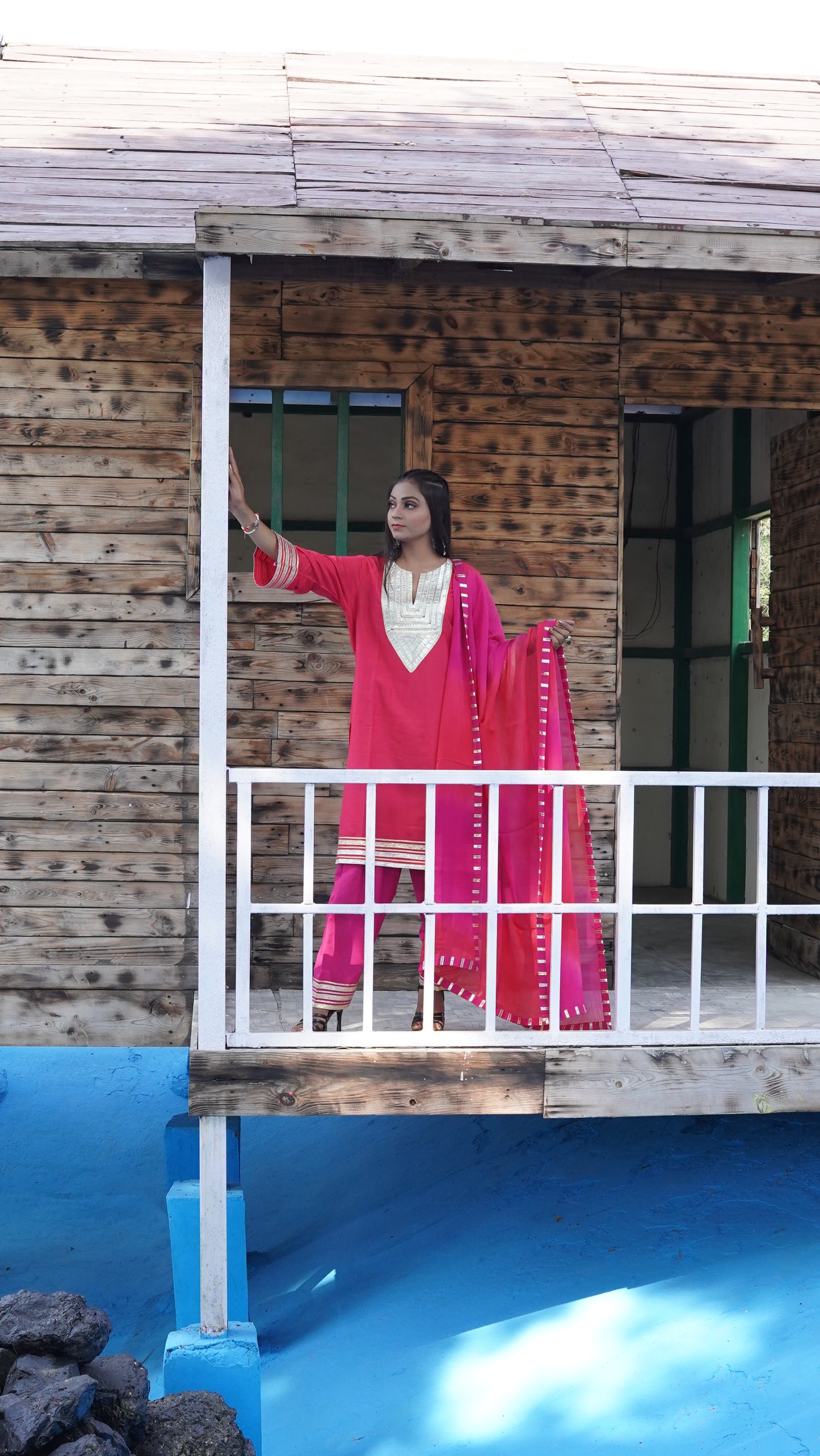 Magenta Pakistani Suit SC 100
